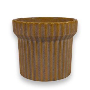 Miljögården – Pot Line Large, Kruka, Gul/Brun, Höjd 13 cm